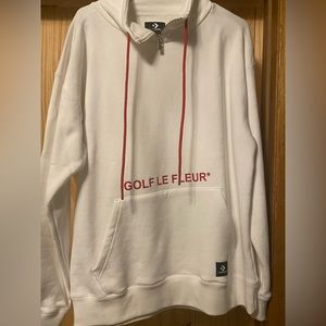 Converse White Golf Le Fleur* Edition Quarter Zip Pullover Sweatshirt